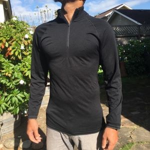 Classic Black Patagonia Capilene quarter zip